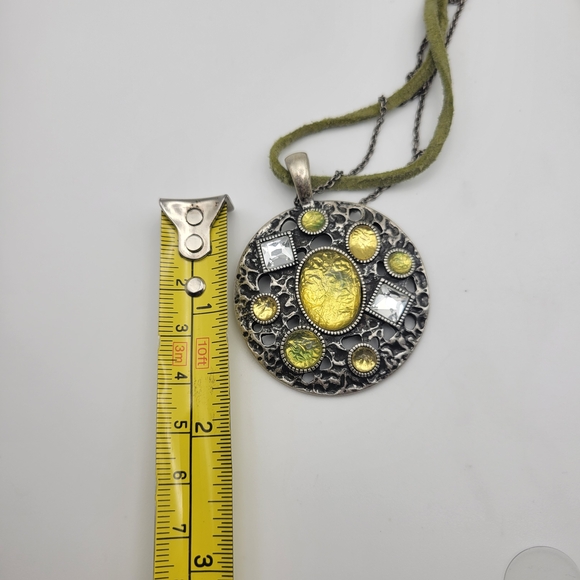 Lia Sophia Silver and Yellow Multi-Pendant Necklace Log of 4 - Picture 14 of 14